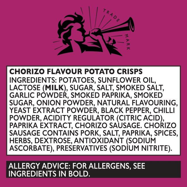 Pipers Trealy Farm Chorizo Sharing Bag Crisps   150g