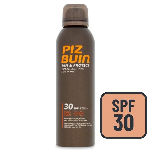 Piz Buin Tan &amp;amp; Protect SPF 30 Sunscreen Spray Tan Intensifying   150ml