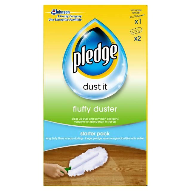 Pledge Dust It Fluffy Duster Starter Pack 1 Handle &amp;amp; 2 Refills