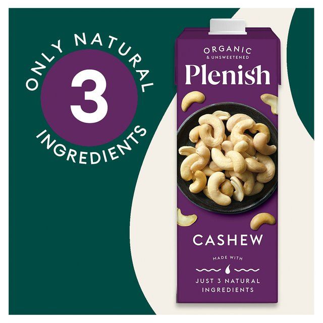 Plenish Organic Cashew Unsweetened Drink Long Life   1L