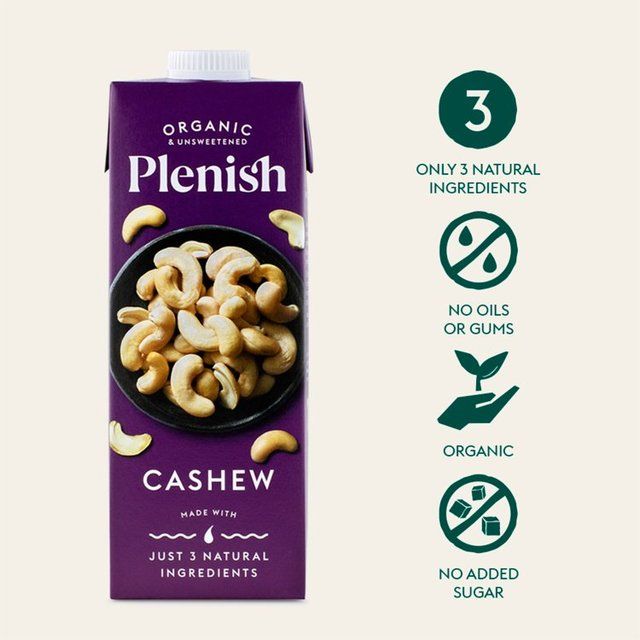 Plenish Organic Cashew Unsweetened Drink Long Life   1L