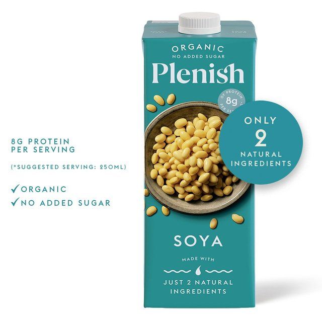 Plenish Organic Soya Unsweetened Drink Long Life   1L