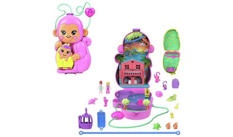 Polly Pocket Momma Monkey &amp;amp; Baby Mini Doll Playsets