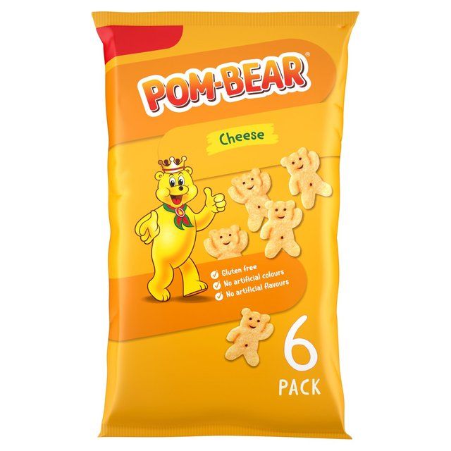 Pom-Bear Cheese Multipack Crisps   6 per pack
