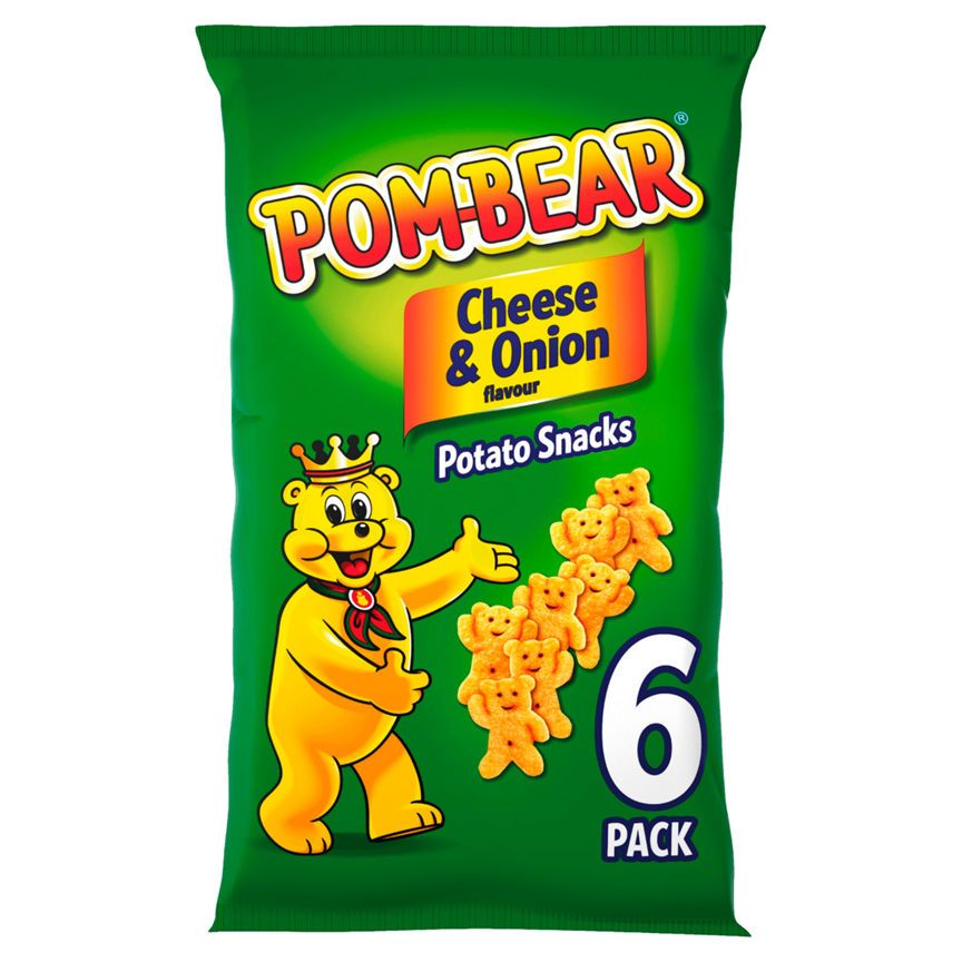 Pom Bear Cheese &amp;amp; Onion Multipack Crisps