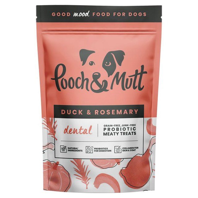 Pooch &amp;amp; Mutt Duck and Rosemary Dental Meaty Dog Treats   120g