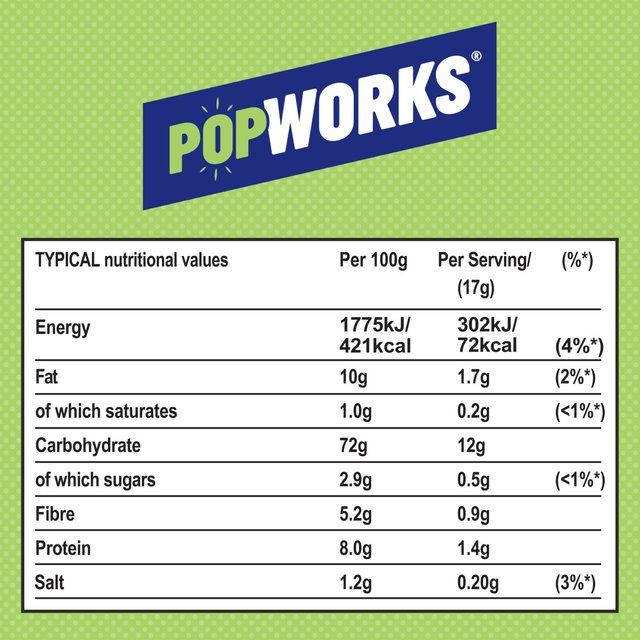PopWorks Sour Cream &amp;amp; Onion Popped Crisps Sharing Bag   85g