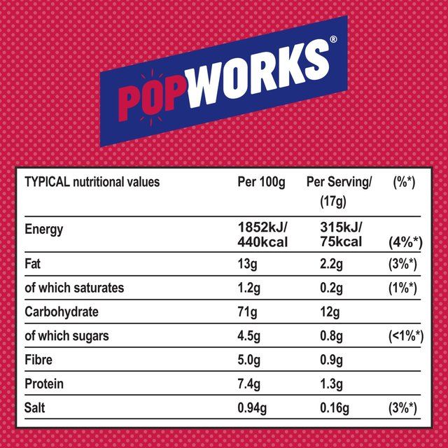 PopWorks Sweet Chipotle Chilli Popped Crisps Sharing Bag   85g