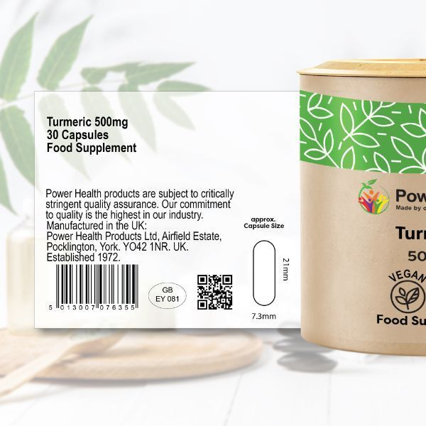 Power Health Turmeric 500mg Capsules - 30s