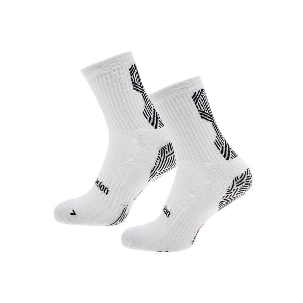 Precision Adult 0 Gripped Anti-Slip Sports Socks (6-8) White/Black / 1EA