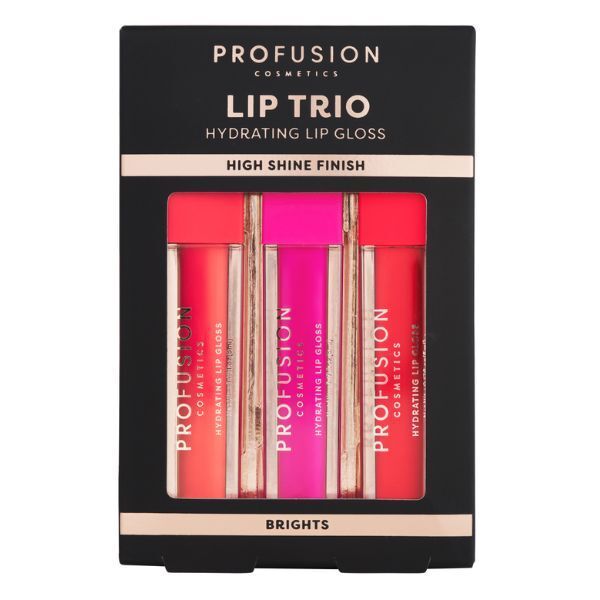 Profusion Cosmetics Lip Trio High Shine Lip Gloss - Brights
