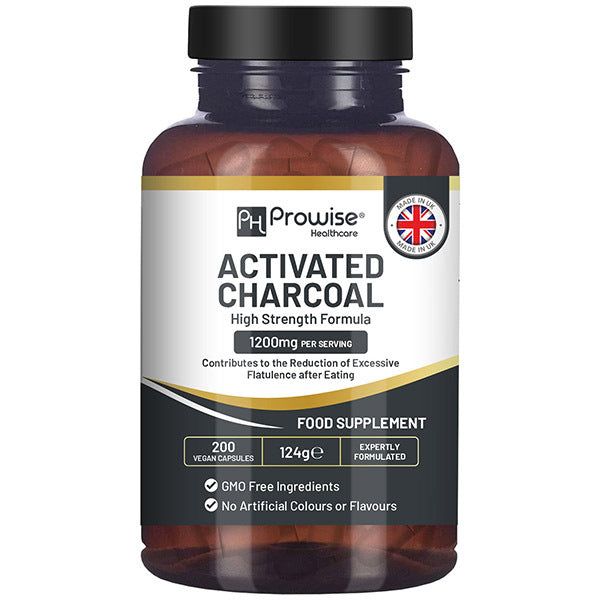 Prowise Activated Charcoal 1200mg | 200 Vegan Capsules