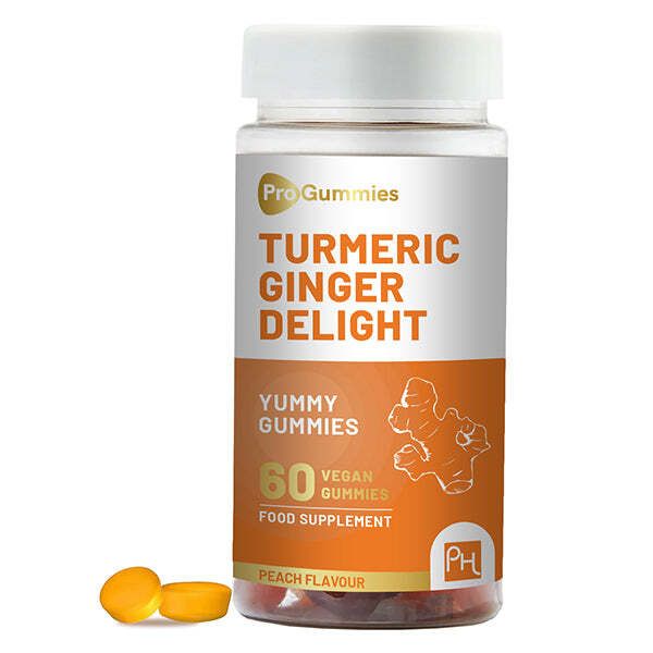 Prowise Turmeric &amp;amp; Ginger Gummies 60 Gummies Peach Flavour