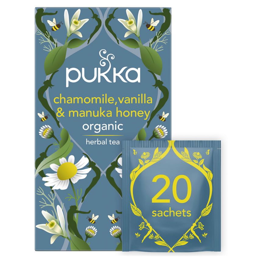 Pukka Chamomile, Vanilla &amp;amp; Manuka Honey 20 Organic Herbal Tea Bags