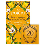 Pukka Organic Lemon, Ginger &amp;amp; Manuka Honey 20 Herbal Tea Sachets