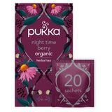 Pukka Organic Night Time Berry Herbal Tea Home Compostable Sleep Tea Bags x20