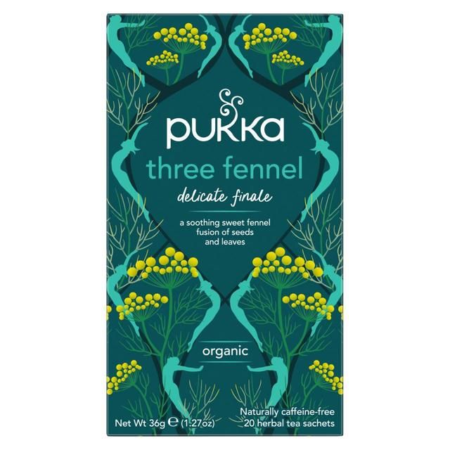 Pukka Tea Organic Three Fennel Tea Bags   20 per pack