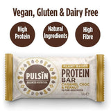 Pulsin Caramel Choc &amp;amp; Peanut Vegan Protein Bar    50g