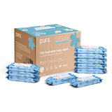 Pura Flushable Baby Wipes, 10 x 70 pack, (700 Wipes)