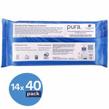Pura Flushable Toilet Tissue Wipes Multipack   14 x 40 per pack