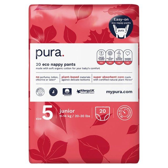 Pura High Performance Eco Nappy Pants Size 5 (9-14kg)   20 per pack