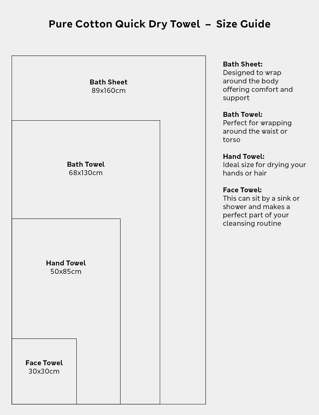 Pure Cotton Quick Dry Towel