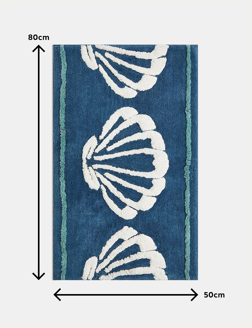 Pure Cotton Shells Bath Mat