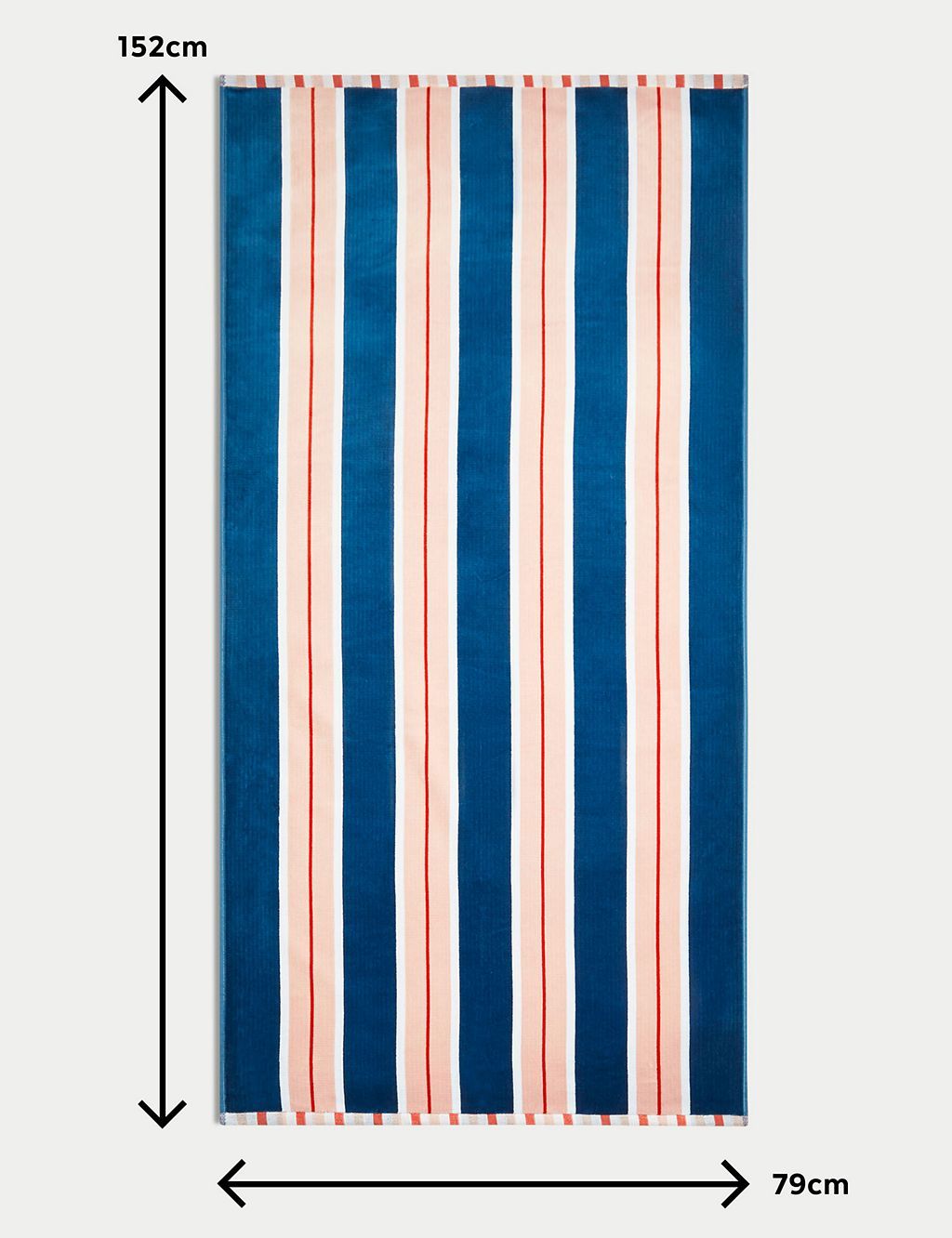 Pure Cotton Striped Sand Resistant Beach Towel