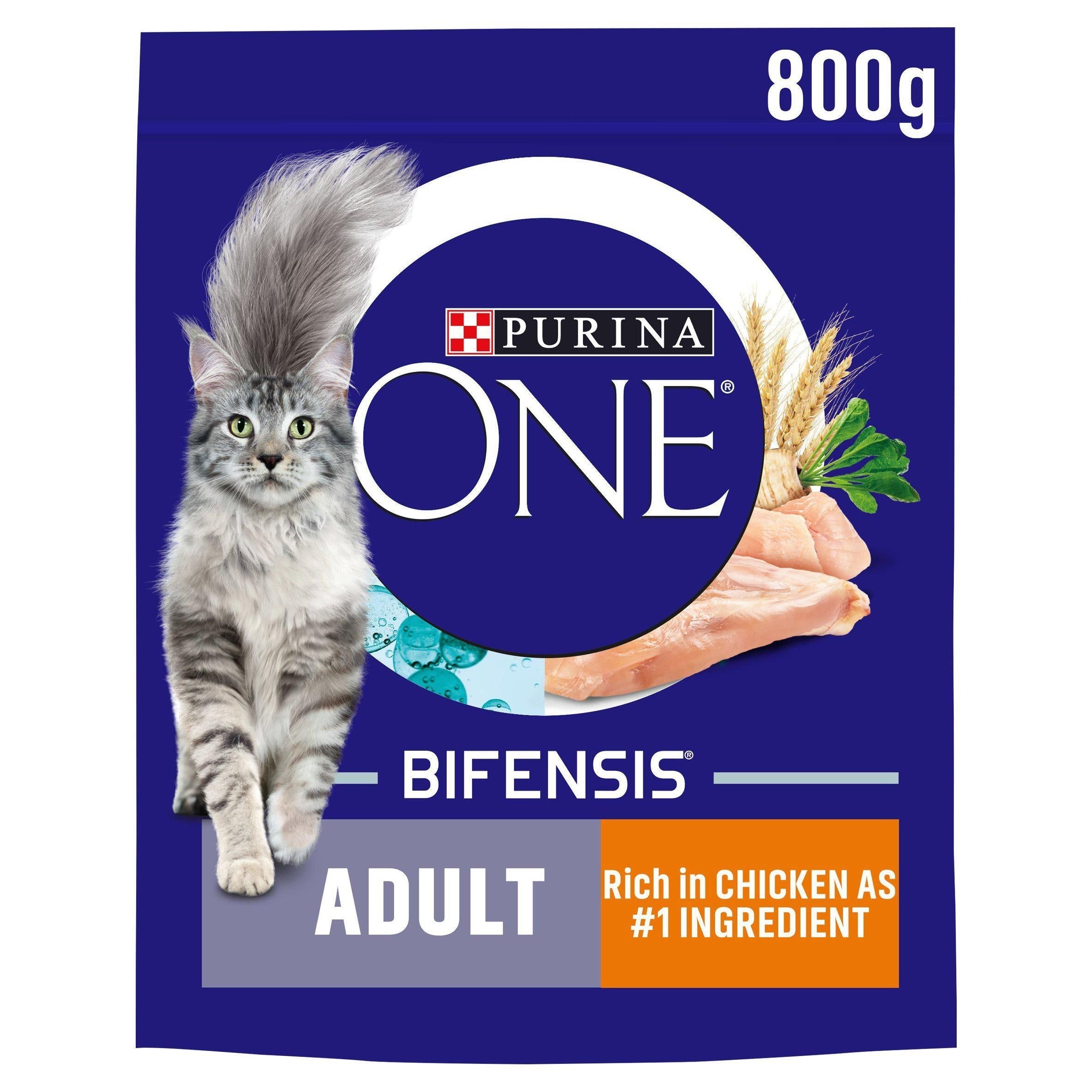 Purina One Adult Dry Cat Food Chicken &amp;amp; Wholegrains 800g
