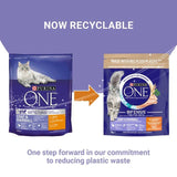 Purina One Coat &amp;amp; Hairball Chicken Dry Cat Food    750g