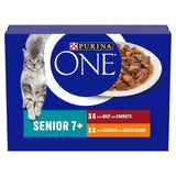 Purina One Senior 7+ Mini Fillets Chicken &amp;amp; Beef Wet Cat Food   8 x 85g
