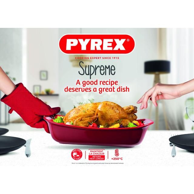 Pyrex Supreme Ceramic Roaster White 26cm