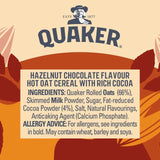 Quaker Heavenly Oats Hazelnut Chocolate Porridge Cereal Pot   58g