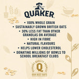 Quaker Oat Granola Golden Crunch Cereal   500g