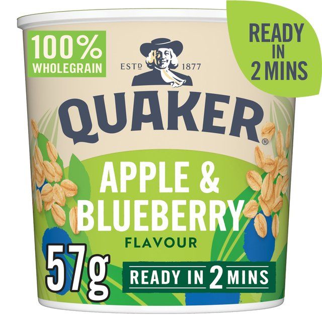 Quaker Oat So Simple Apple &amp;amp; Blueberry Porridge Cereal Pot   57g