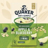 Quaker Oat So Simple Apple &amp;amp; Blueberry Porridge Sachets Cereal   10 per pack
