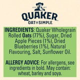 Quaker Oat So Simple Apple &amp;amp; Blueberry Porridge Sachets Cereal   10 per pack