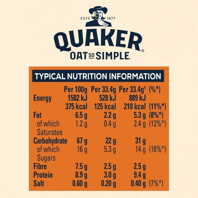 Quaker Oat So Simple Caramelised Biscuit Porridge Cereal Sachets   10 per pack
