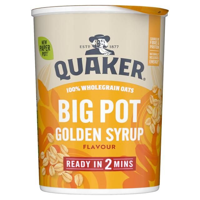 Quaker Oat So Simple Golden Syrup Porridge Cereal Big Pot   76g