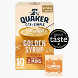 Quaker Oat So Simple Golden Syrup Porridge Sachets Cereal   10 per pack