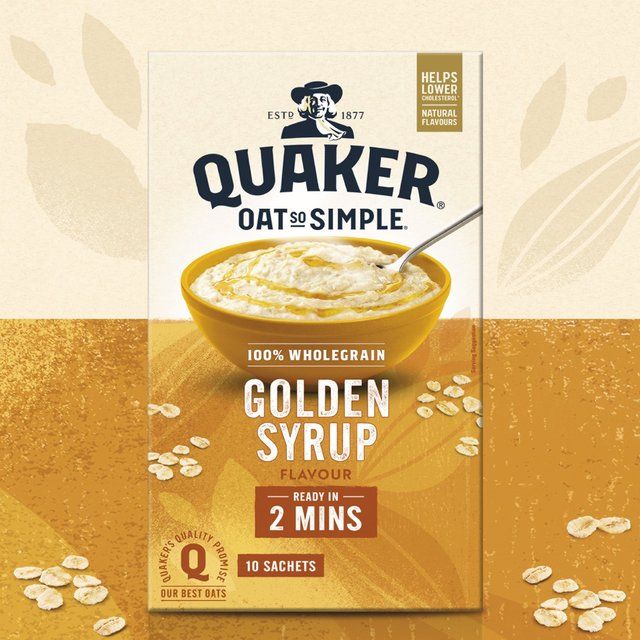 Quaker Oat So Simple Golden Syrup Porridge Sachets Cereal   10 per pack