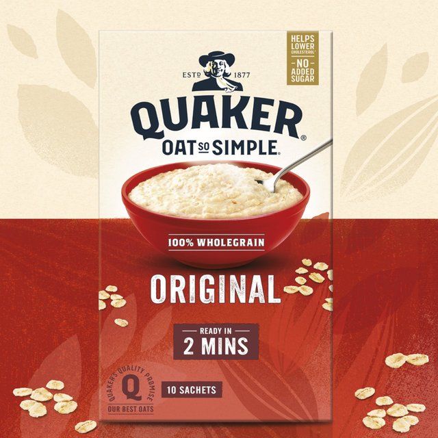 Quaker Oat So Simple Original Porridge Sachets Cereal   10 per pack