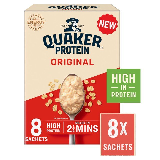 Quaker Oat So Simple Protein Original Porridge Sachets Cereal   8 per pack