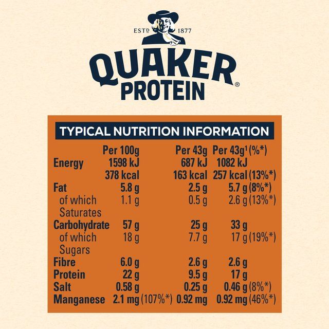 Quaker Oat So Simple Protein Peanut Butter Porridge Sachets Cereal   8 x 1 per pack