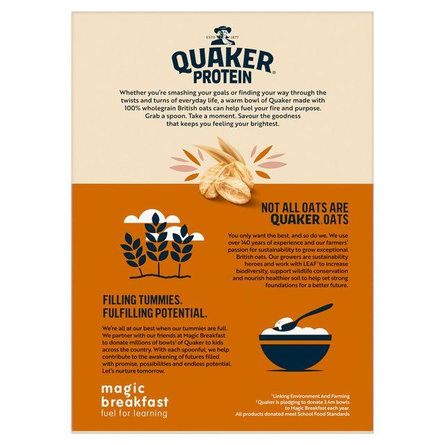 Quaker Oat So Simple Protein Peanut Butter Porridge Sachets Cereal   8 x 1 per pack