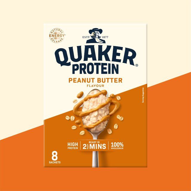 Quaker Oat So Simple Protein Peanut Butter Porridge Sachets Cereal   8 x 1 per pack