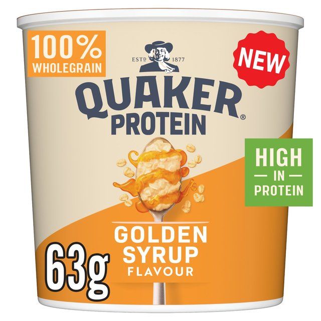 Quaker Oat So Simple Protein Porridge Cereal Pot Golden Syrup   63g