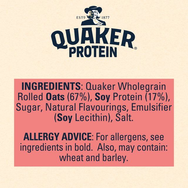 Quaker Oat So Simple Protein Strawberries &amp;amp; Cream Porridge Sachets Cereal   8 x 1 per pack