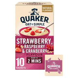 Quaker Oat So Simple Strawberry Raspberry &amp;amp; Cranberry Sachets Cereal   10 per pack