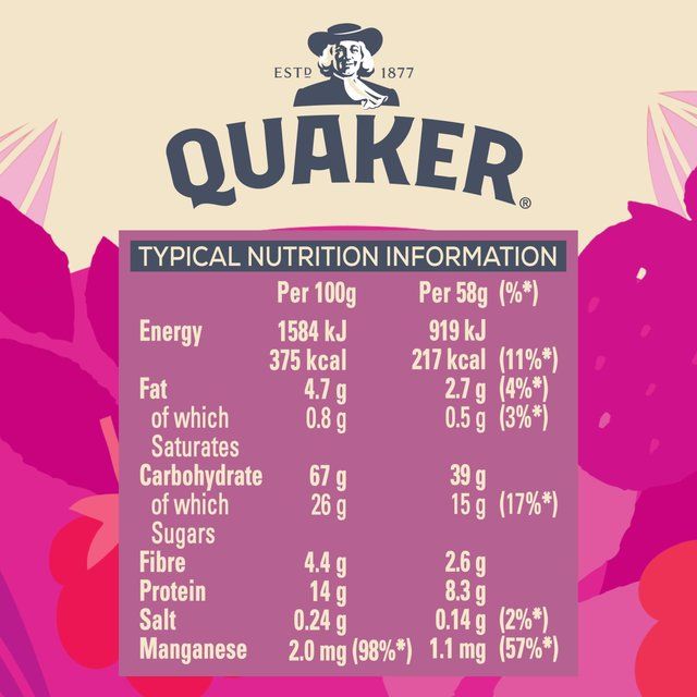 Quaker Oat So Simple Summer Berries Porridge Cereal Pot   58g